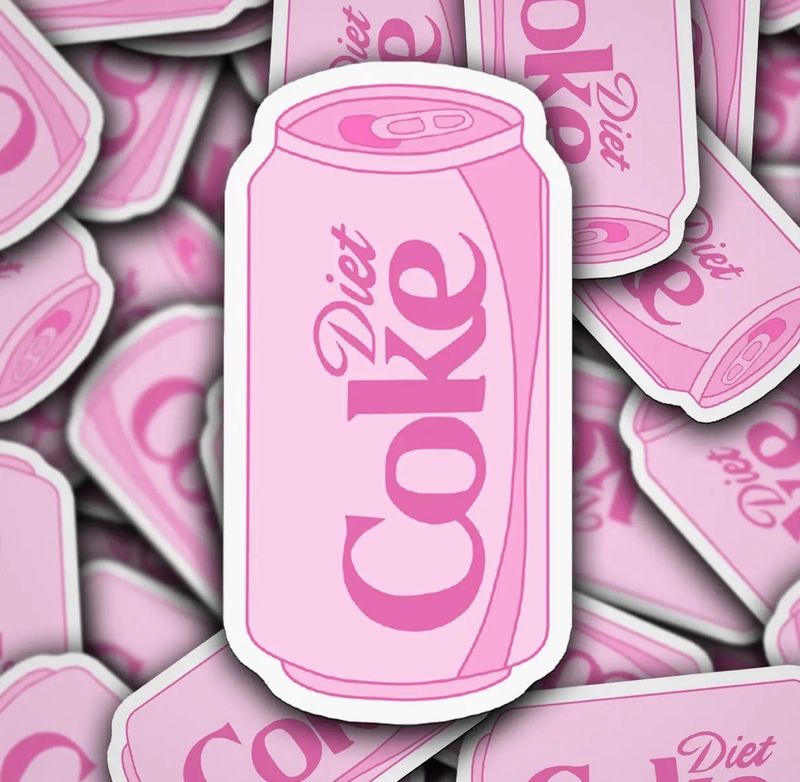 Pink Diet Coke sticker