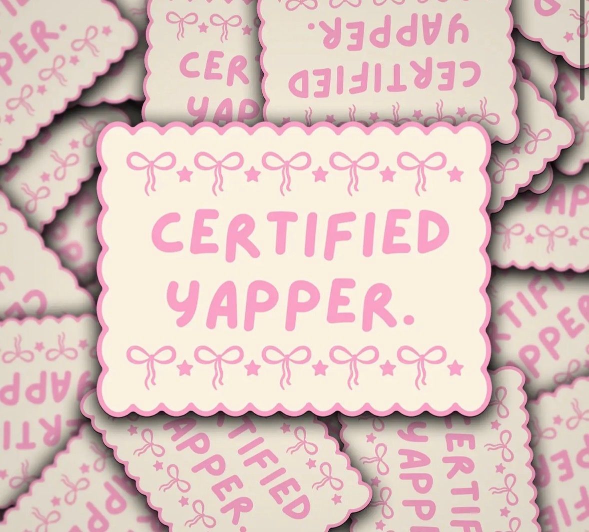 Certified yapper sticker