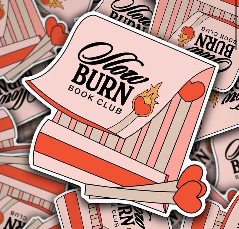 Slow burn matchbook sticker