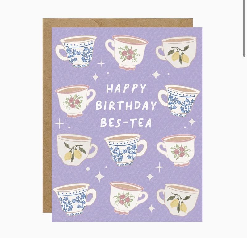 Happy Birthday Bes-tea Card