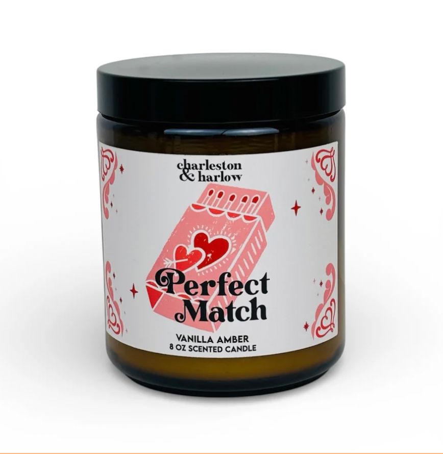 Perfect Match 9 oz Soy wax Candle (Vanilla Amber)