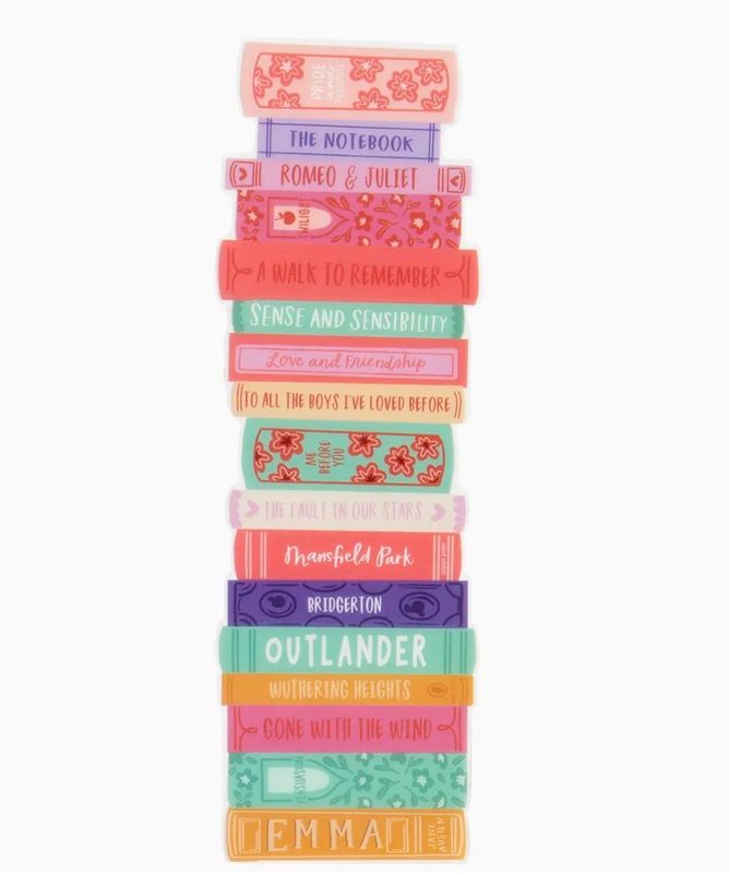 Romance Novels Book Stack Bookmark