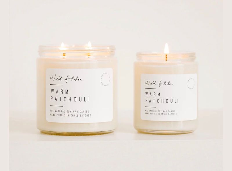 Warm Patchouli 8oz Soy Wax Candle