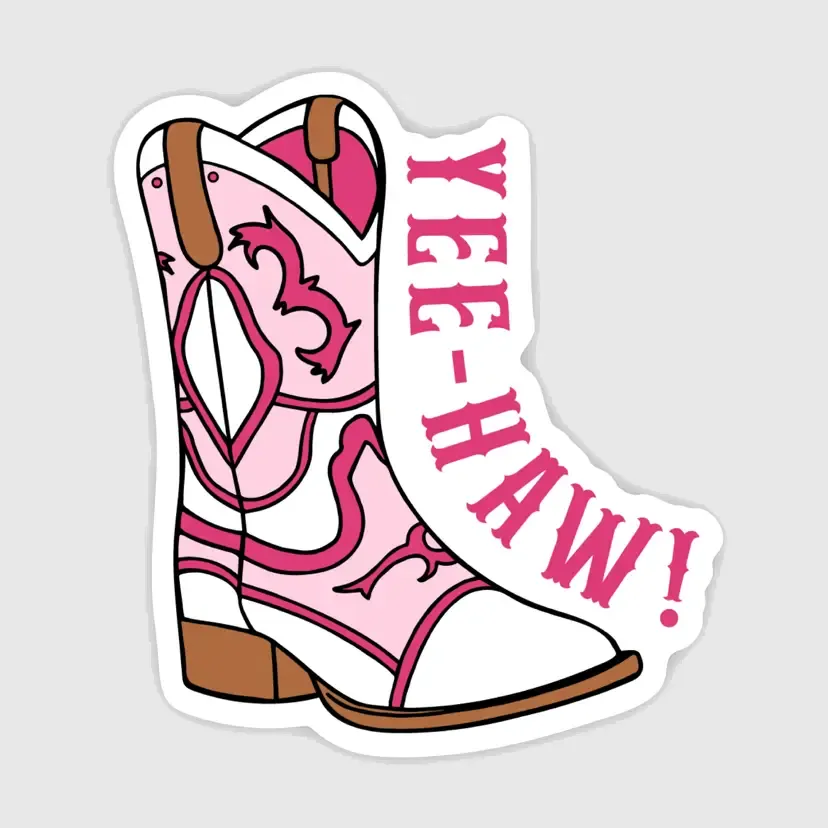 Cowboy Boot Yee-Haw Sticker