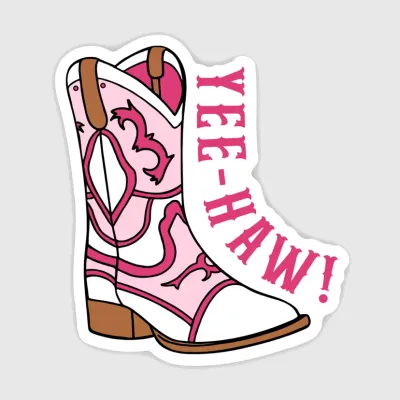 Cowboy Boot Yee-Haw Sticker