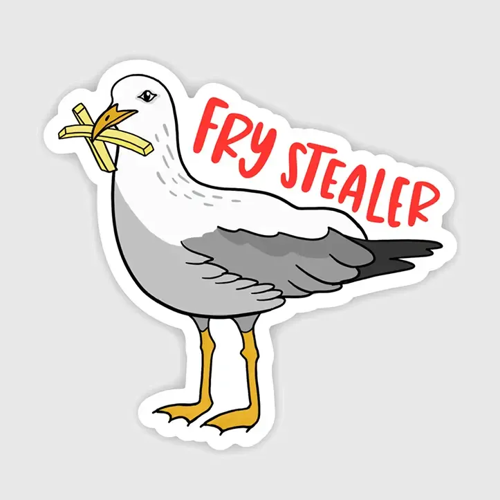 Seagull Fry Stealer Sticker