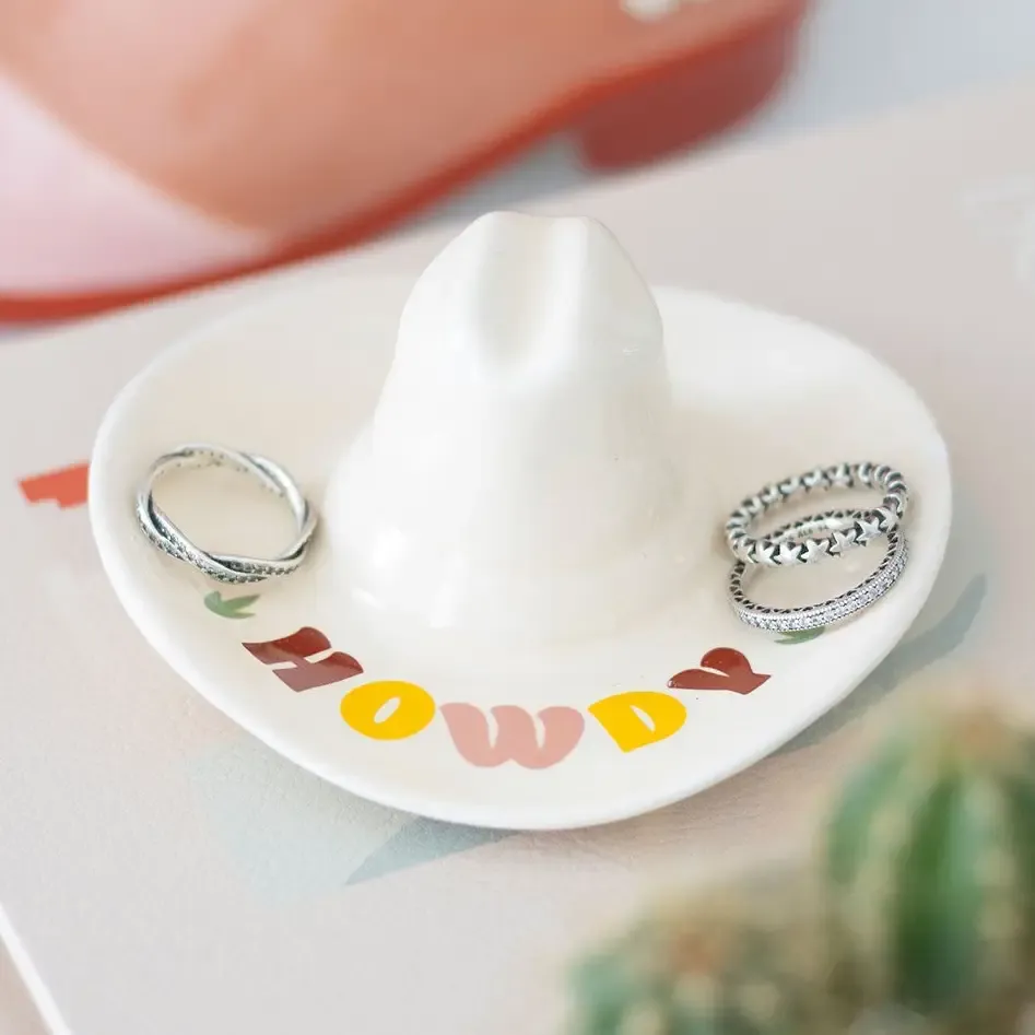 Howdy Cowboy Hat Ring Dish