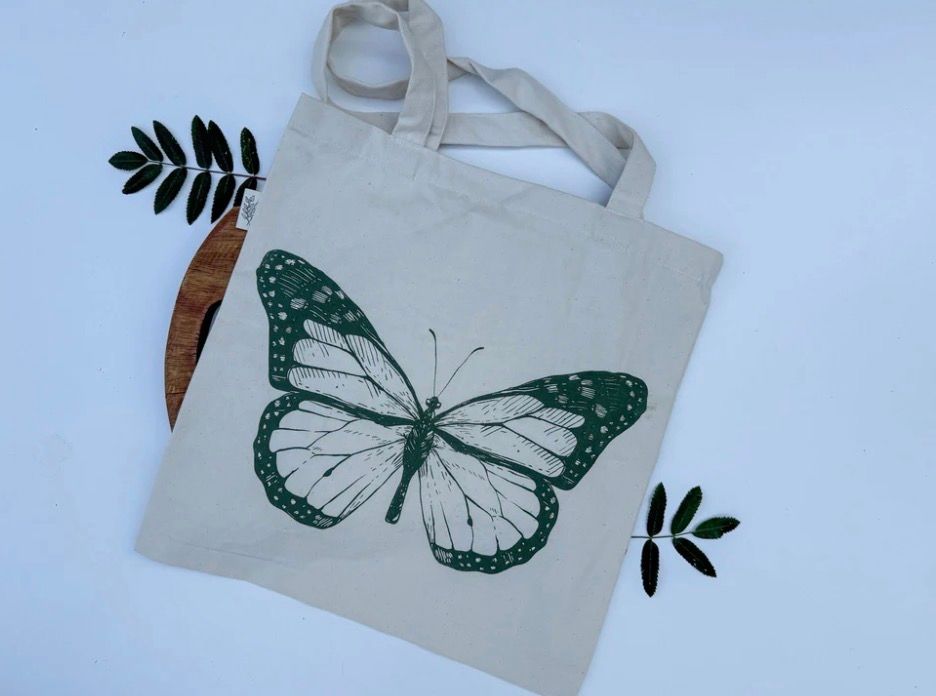 Butterfly Reusable Tote Bag