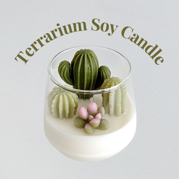 Terrarium Soy Candle | Cactus Candle