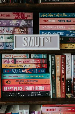 Smut St Acrylic Shelf Sign w/ Stand