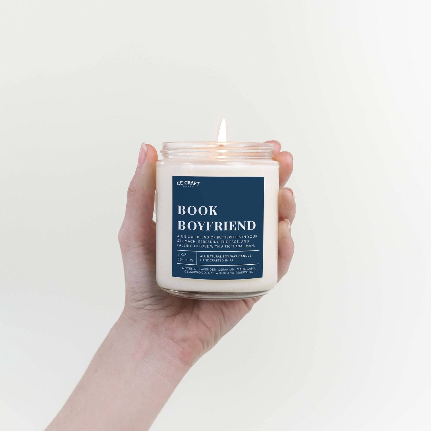 Book Boyfriend  8 oz Soy Candle, Volume: 8