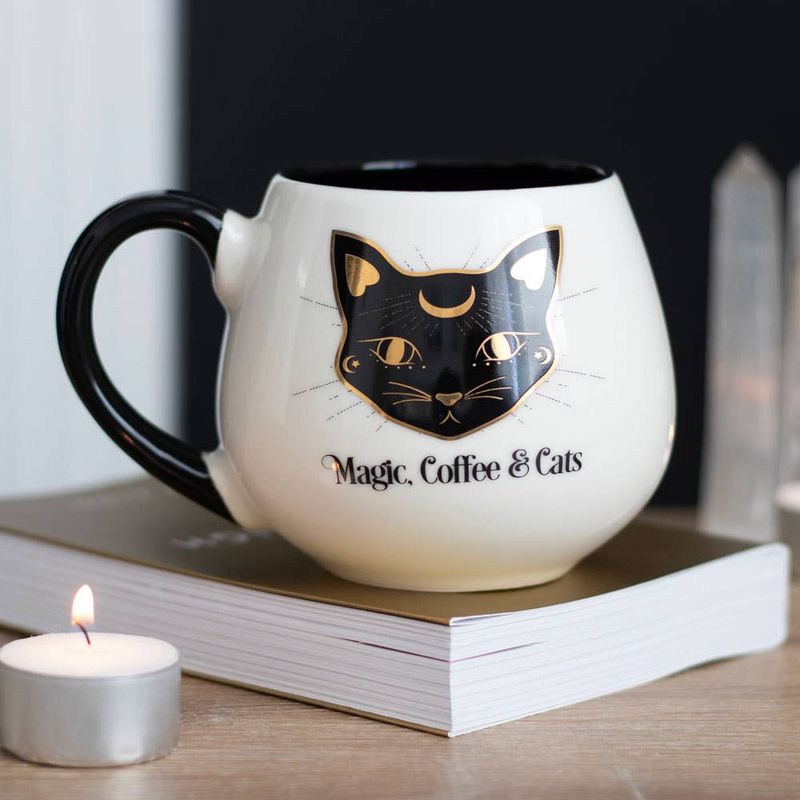 Magic, Coffee &amp; Cats Rounded Mug