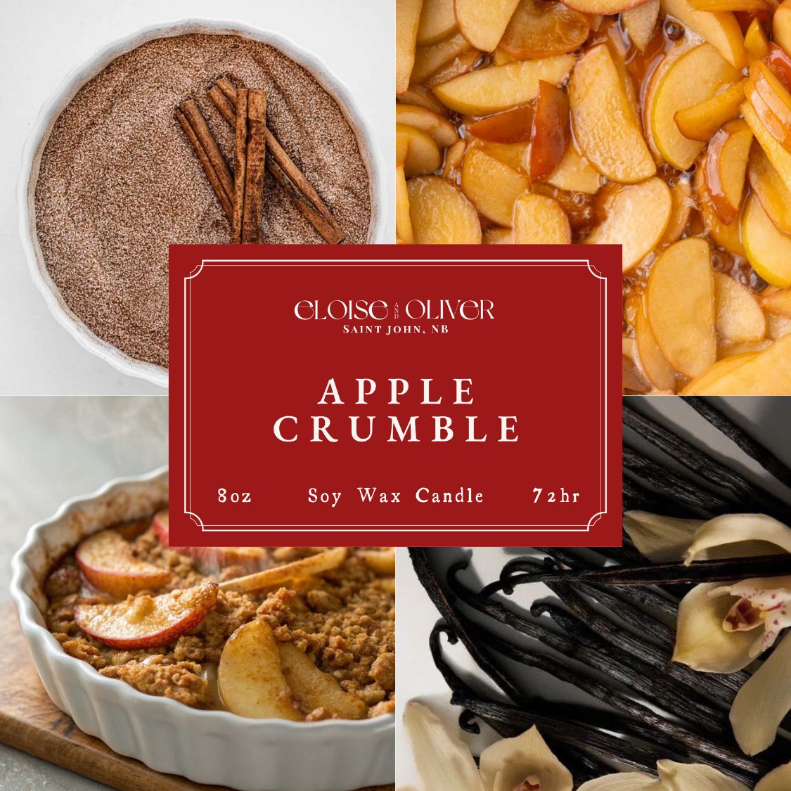 Apple Crumble  (8oz Soy Wax Candle)