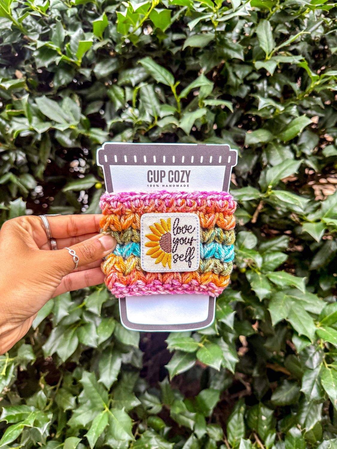 Love Yourself Sunflower Cozy / Self Love Gift /
