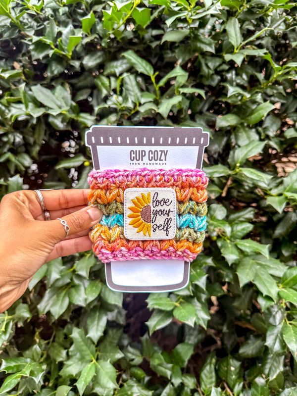 Love Yourself Sunflower Cozy / Self Love Gift /