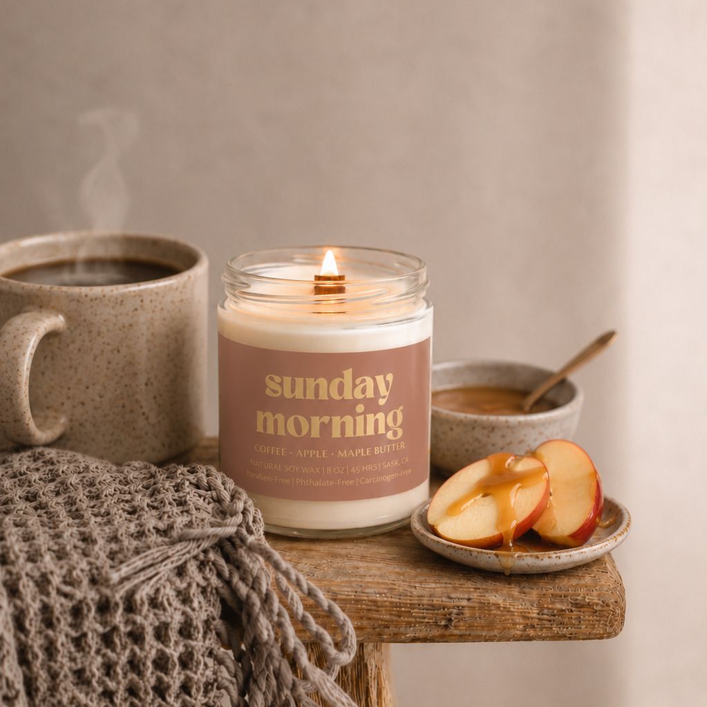 SUNDAY MORNING | 8OZ NON TOXIC SOY CANDLE | FALL COLLECTION