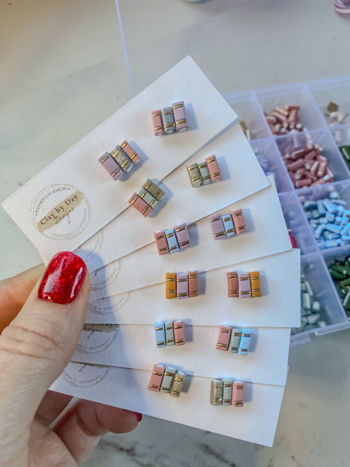 Book Library Stud Earrings  - reading, bookish