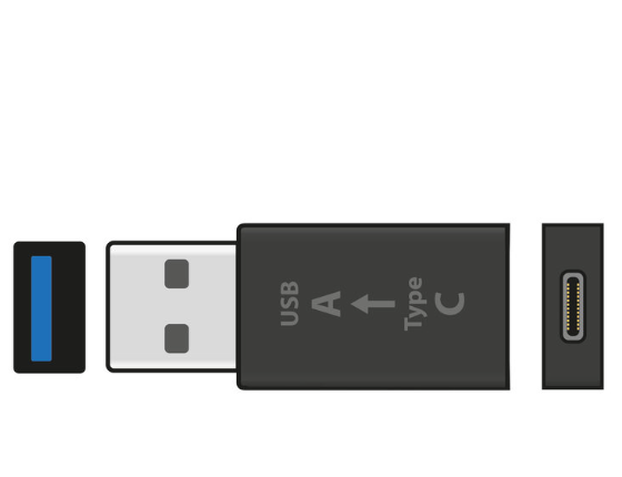 USB3.0 Type-C Socket to Type-A Plug OTG Adaptor