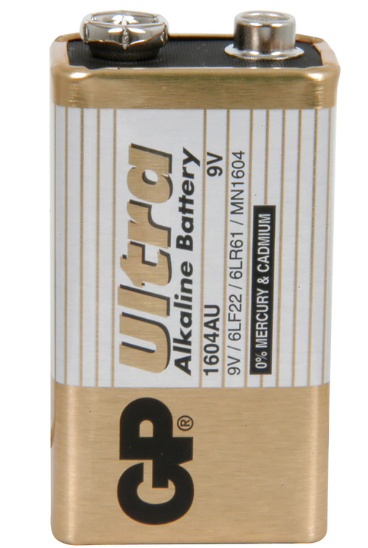 Alkaline batteries, PP3, 9V, 1pk