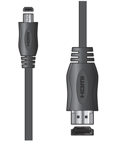 HDMI High Speed with Ethernet Plug to Micro HDMI Plug Lead