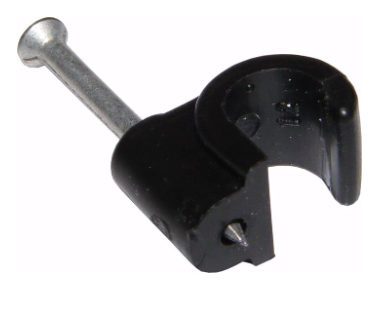 7mm RG6/100 BLACK Clips x100