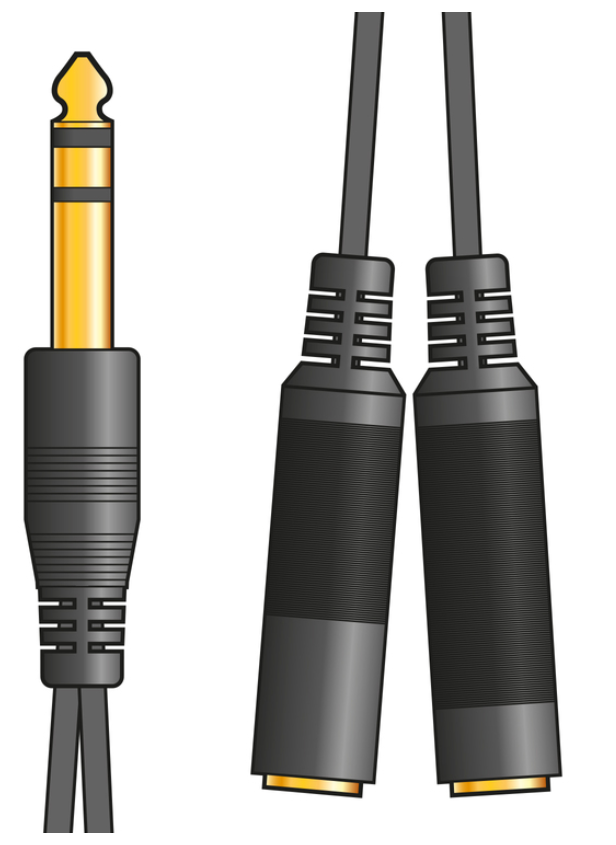 6.3mm Stereo Headphone/Audio Splitter Lead 0.2m