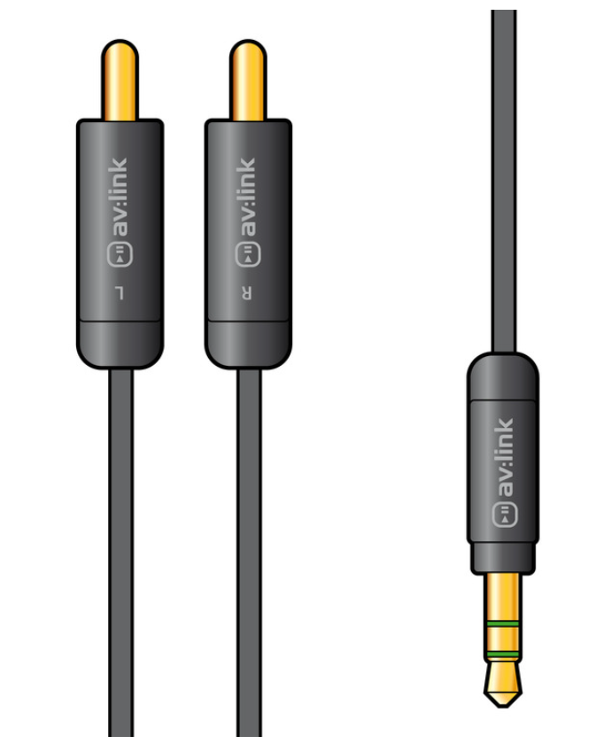 Precision 3.5mm Stereo Jack Plug to 2 x RCA Plugs Lead