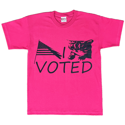 ​I voted tee pink