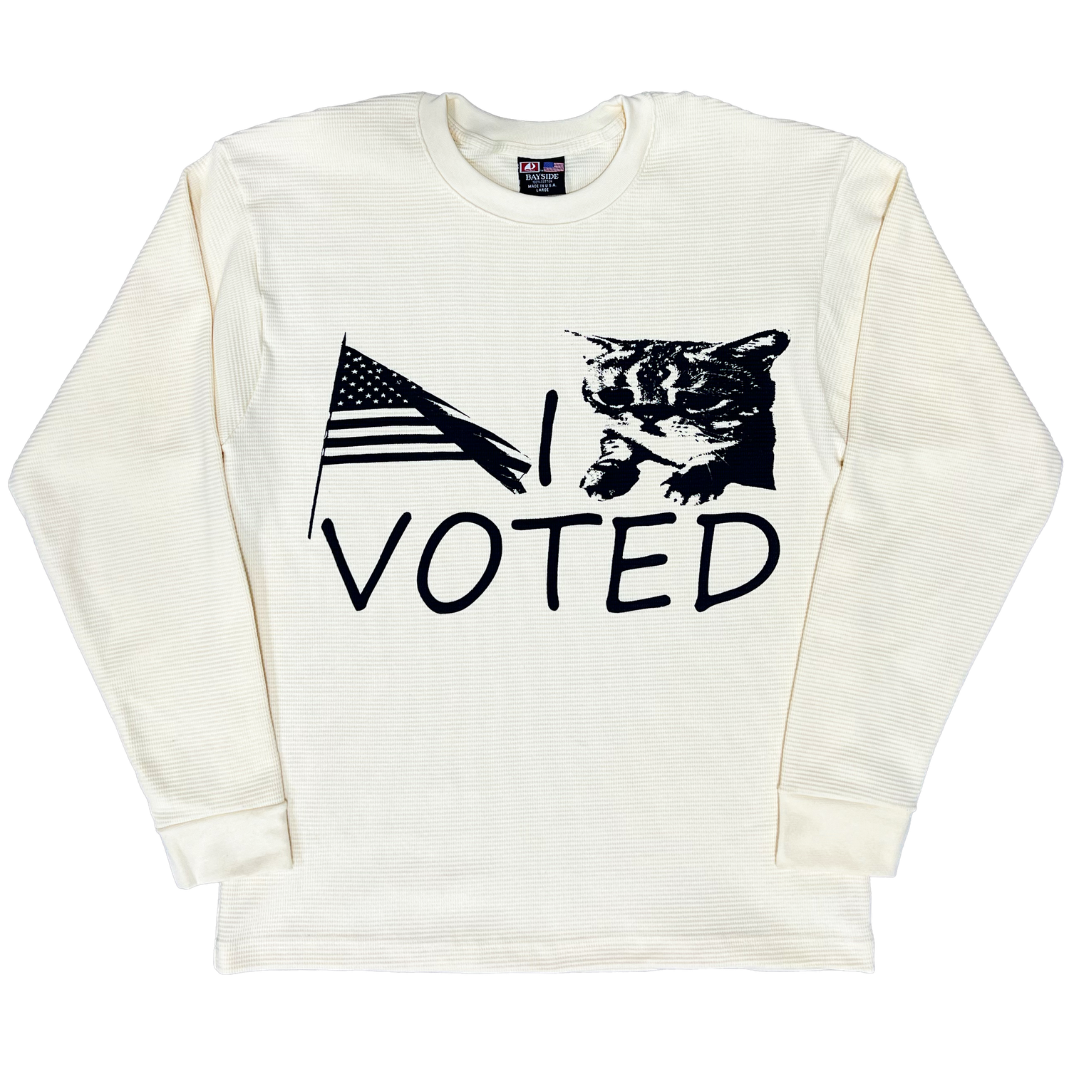 I voted waf​fle knit thermal cream