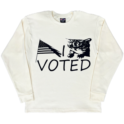 I voted waf​fle knit thermal cream