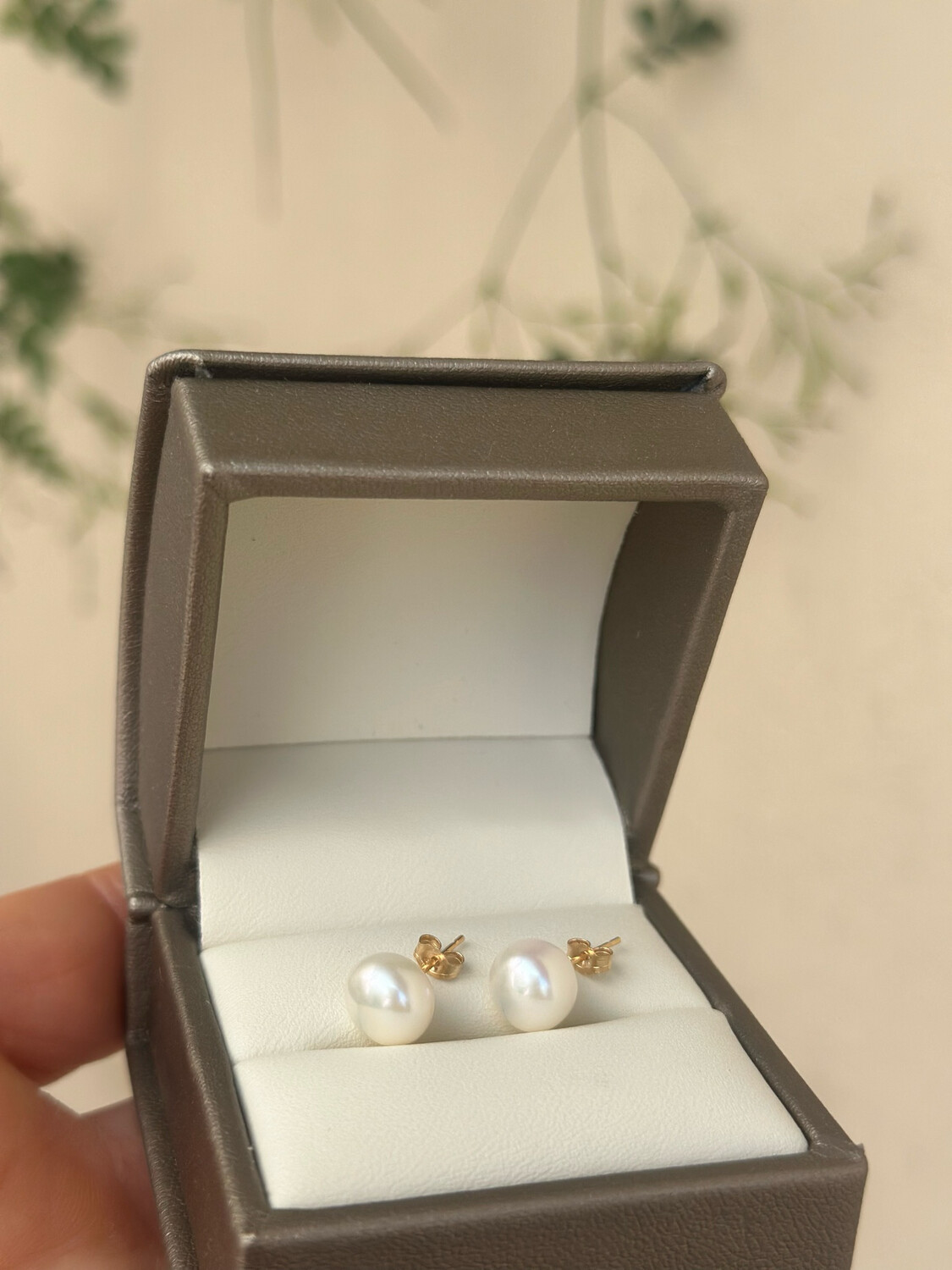 Perlas 8 mm oro de 14k