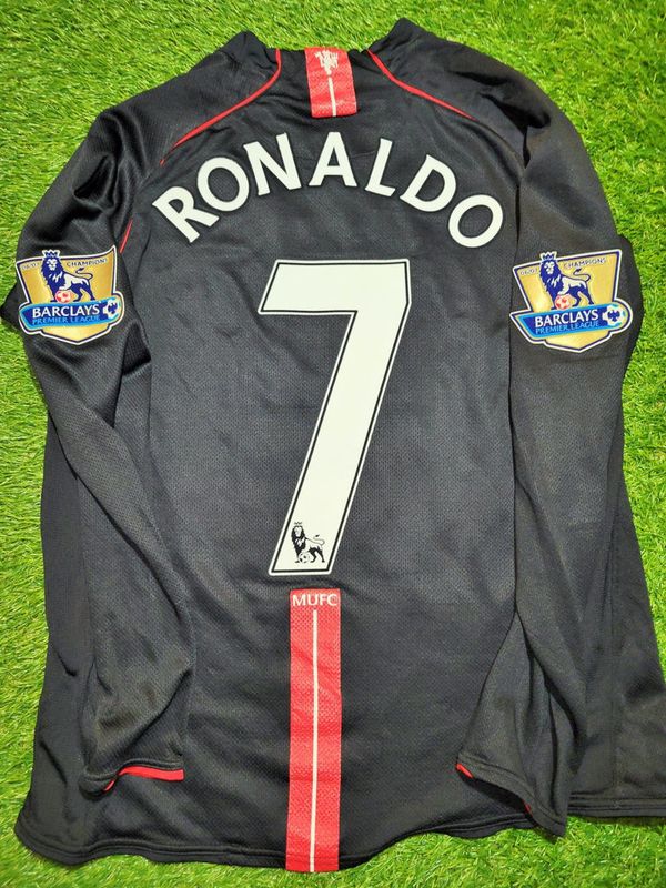 2007/2008 Man United Retro away shirt Long Sleeves : Thaï Quality/ Cristiano Ronaldo