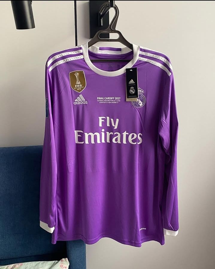 UEFA Champions League Final : Real Madrid Purple shirt Long Sleeves #Cristiano Ronaldo