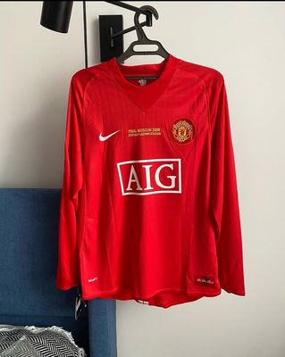 UEFA Champions League Final Moscowc2007/2008 Man United Retro Home shirt Long Sleeves : Thaï Quality/ Cristiano Ronaldo#7