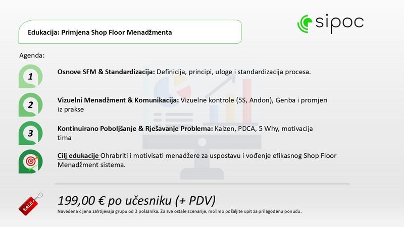 Primjena Shop Floor Menadžmenta Primjena Shop Floor Menadžmenta