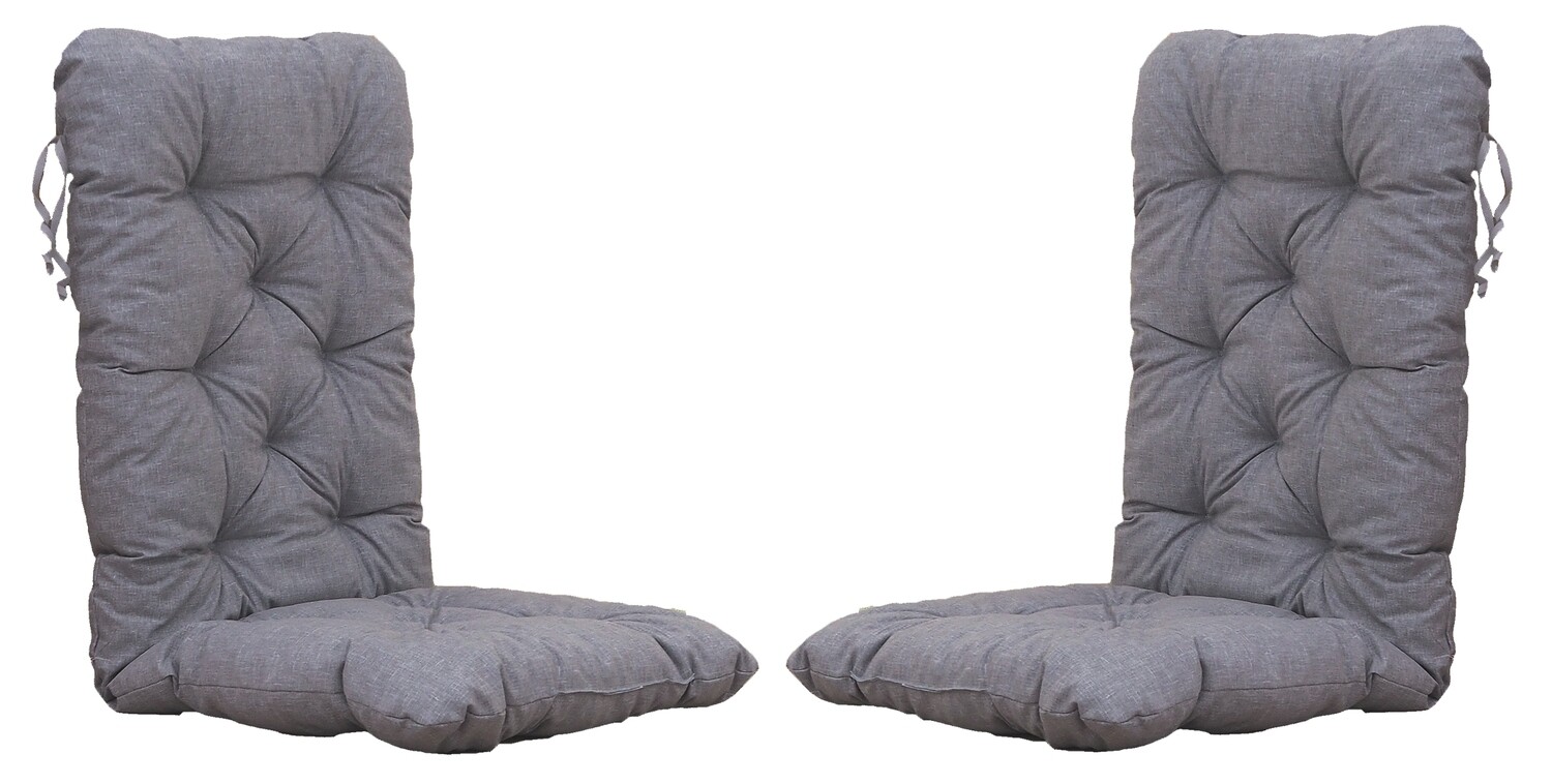 Auflagen Hochlehner 2er Set ca. 120x50x8cm, verschiedene Farben