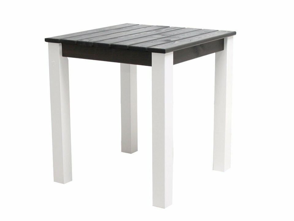 Tisch 67x67x72cm in Weiß/Taupegrau, eckig