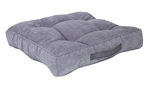 Boxkissen 2er Set Loungekissen, 45x45x12cm, Cordstoff, grau