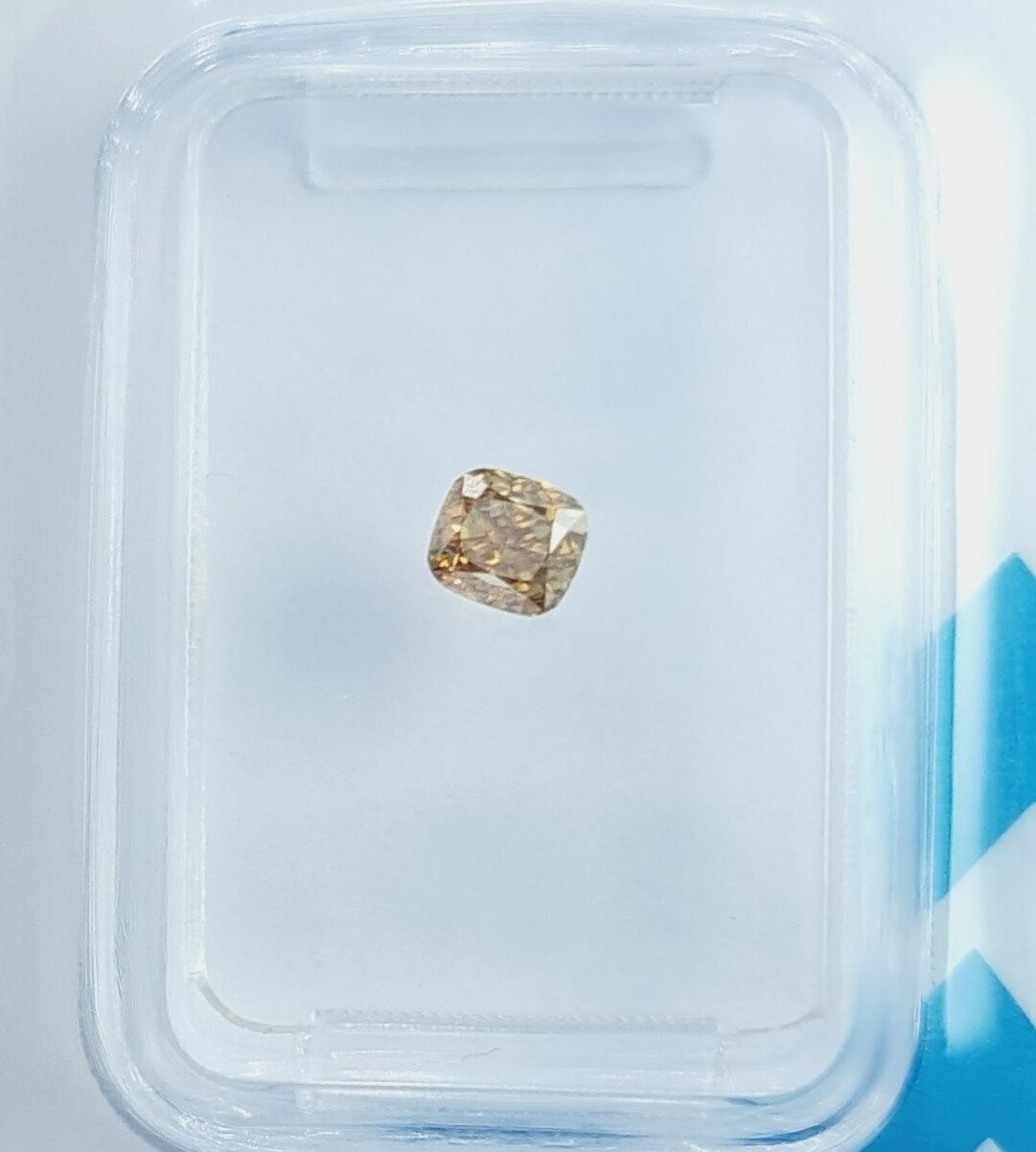 1 pcs Diamond - 0.29 ct - Brilliant, Cushion - N.F.D.O. Brown - SI2