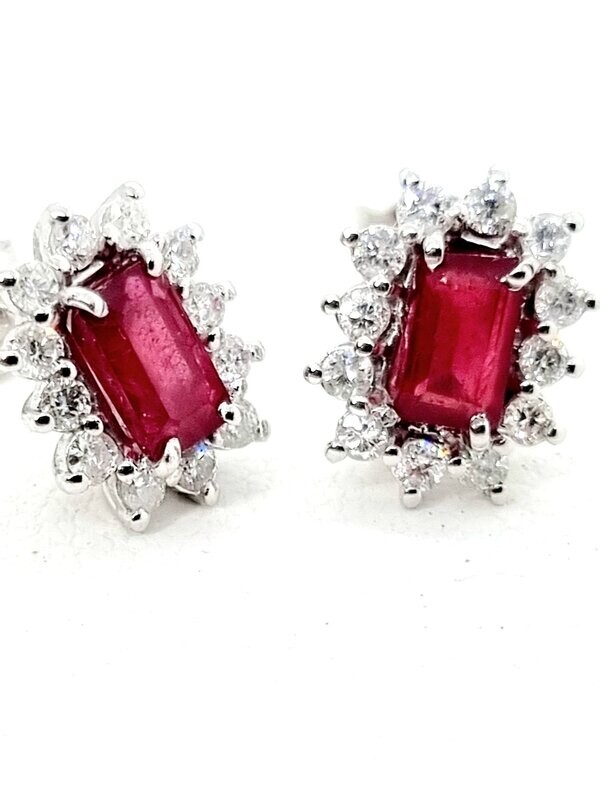 Ruby Earrings in 18kt White gold Ruby Earrings in 18kt White gold