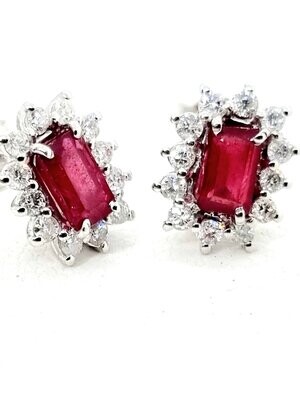 Ruby Earrings in 18kt White gold Ruby Earrings in 18kt White gold