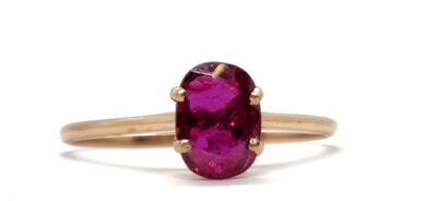 14kt Rose Gold Ring - 0.86ct Ruby