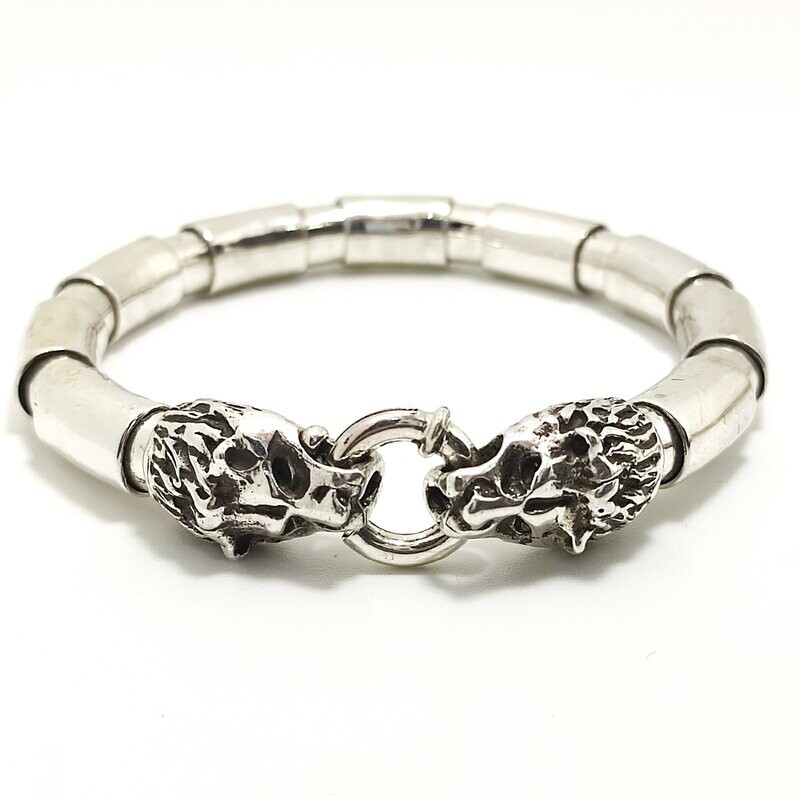 Double Headed 925 Silver Bracelet