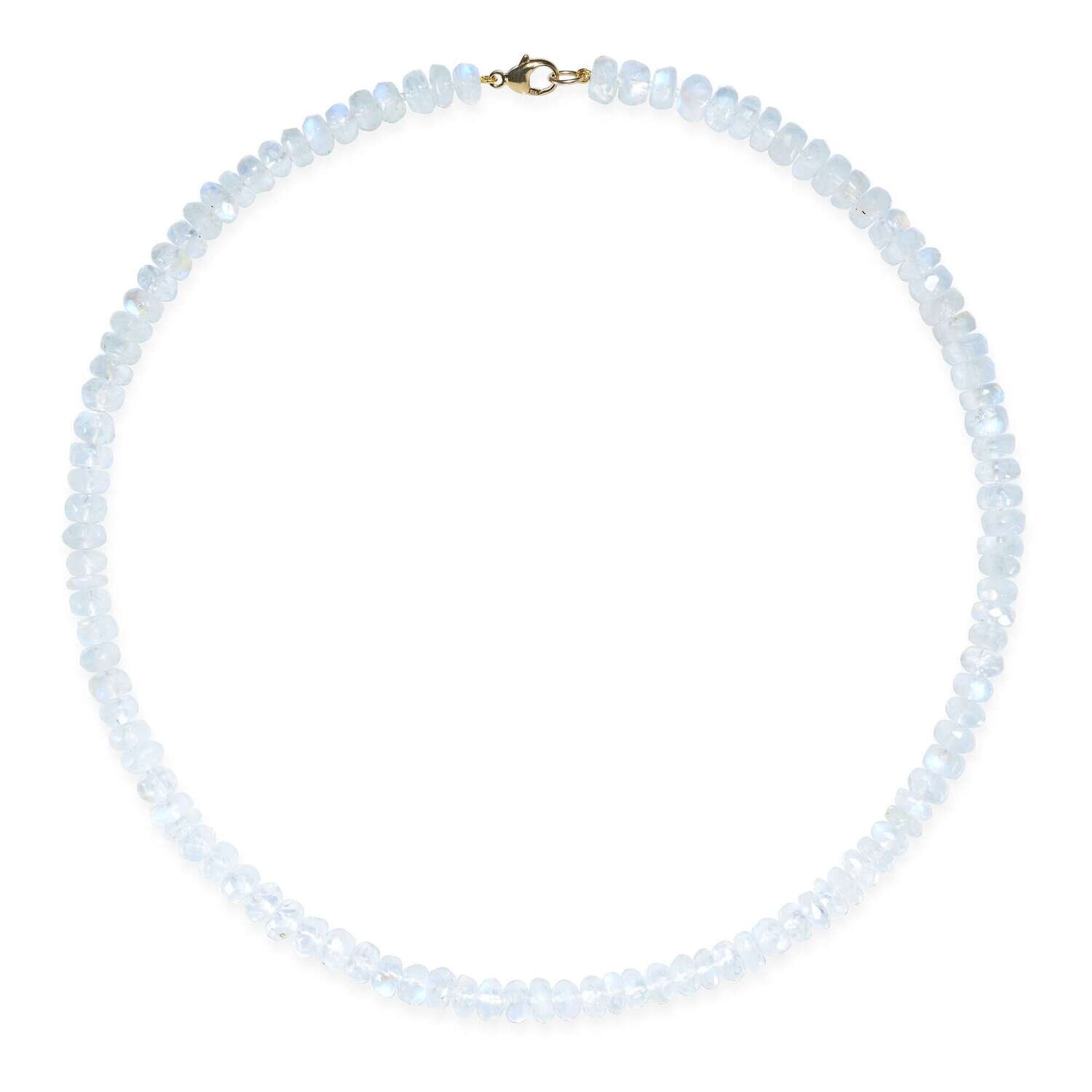 Labradorite Bead Necklace in 9kt Yellow Gold