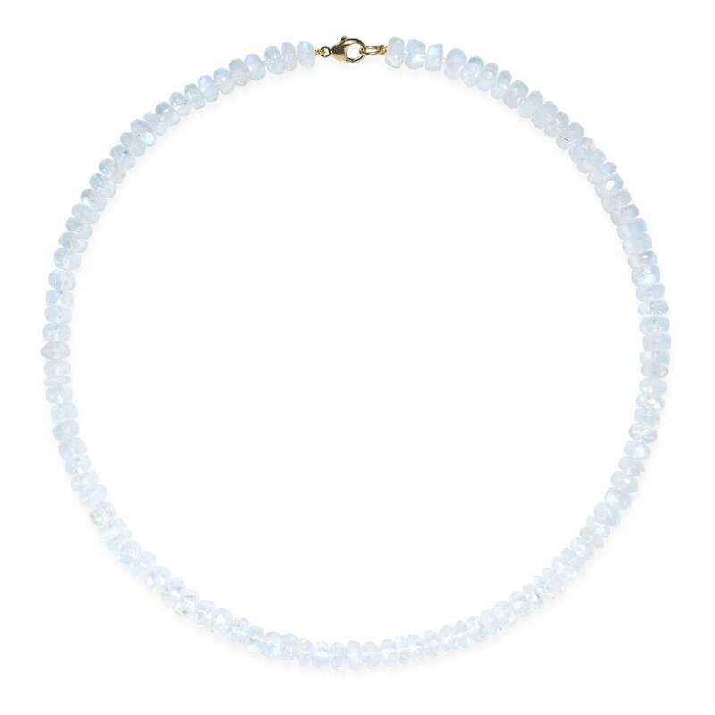 Labradorite Bead Necklace in 9kt Yellow Gold