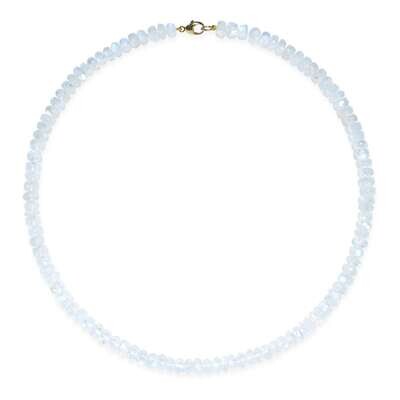 Labradorite Bead Necklace in 9kt Yellow Gold