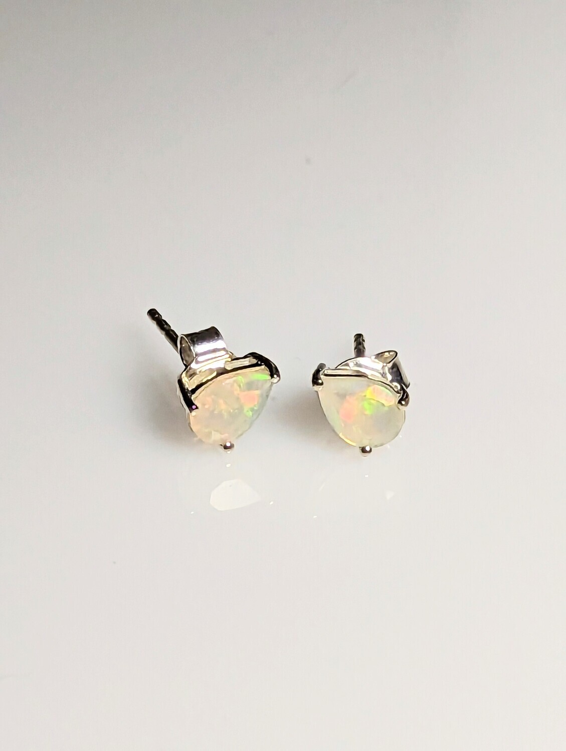 Opal Teardrop Stud Earrings