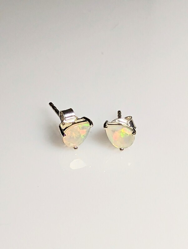 Opal Teardrop Stud Earrings