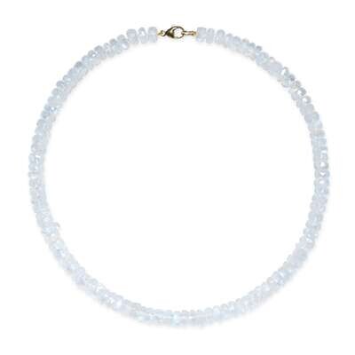 Rainbow Moonstone Necklace in 9kt Yellow Gold