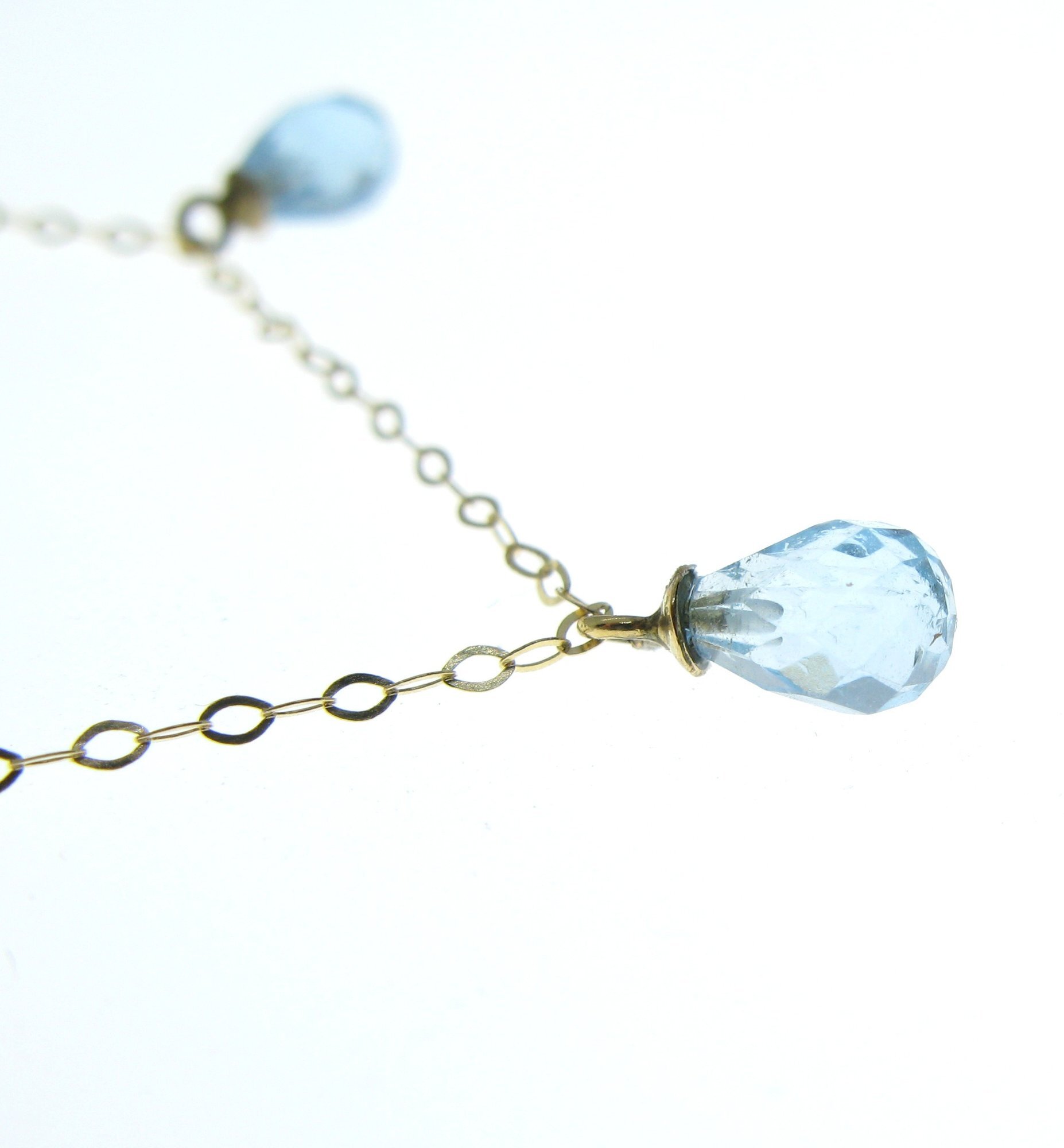 18ct Yellow Gold & Topaz Necklace